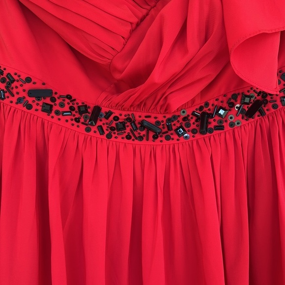 Jessica Simpson Red One Shoulder Mini Party Dress - Picture 5 of 11